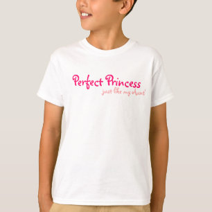 T-shirt La princesse parfaite aiment juste ma tante