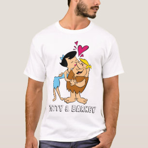T-shirt La prise de bec de baiser des Flintstones   Betty