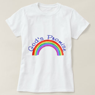 T-shirt La promesse de Dieu avec le chrétien d'arc-en-ciel