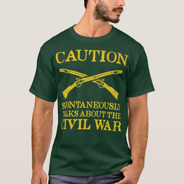 T-shirt La prudence parle spontanément de la guerre civile (Devant)