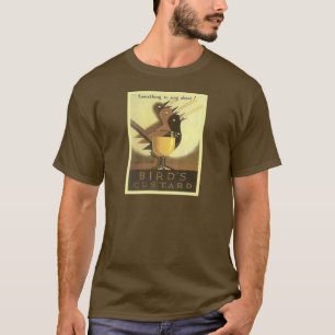T-shirt La publicité vintage, crème anglaise d'oiseaux