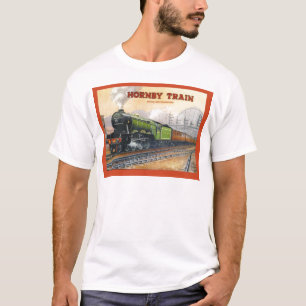T-shirt La publicité vintage, ensembles de train de Hornb