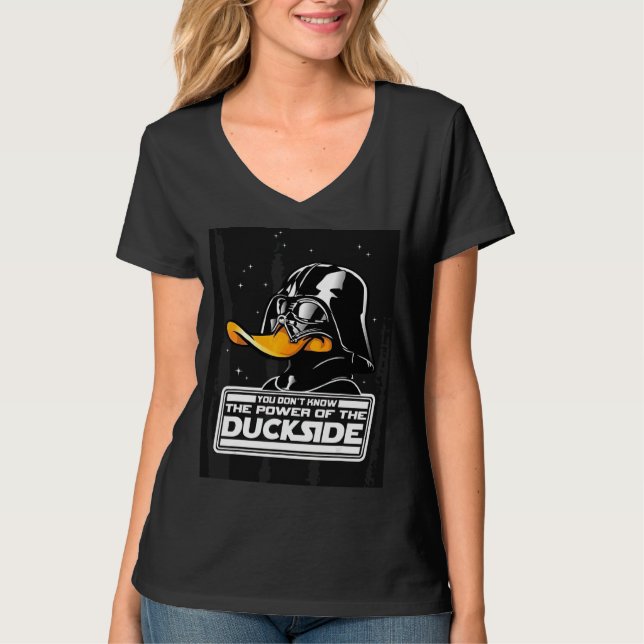 T-shirt La Puissance Du Côté Canard Graphique Amusant (Devant)