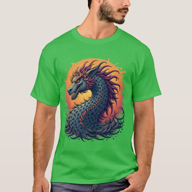 T-shirt La puissance du dragon (Devant)