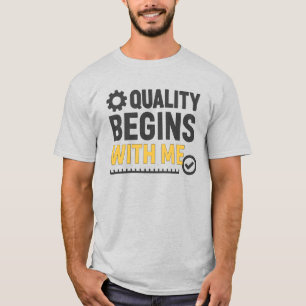 T-shirt La qualité commence avec moi Culture d'entreprise 