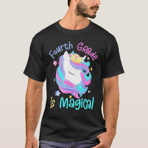 T-shirt La Quatrième Année Est Magique Unicorne Retour À L