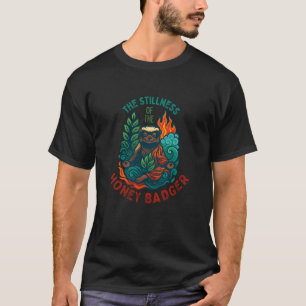 T-shirt La quiétude du yoga zen méditation du blaireau mie