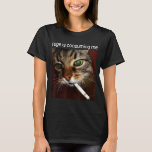 T-shirt La rage me consume Bêtement debout Drôle Fumant C