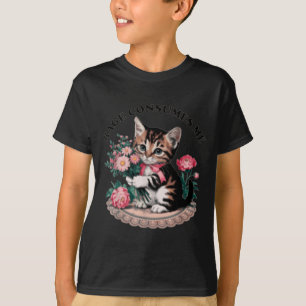 T-shirt La rage me consume chat fleur chaton mignon mème d