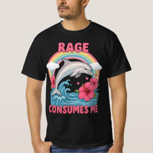 T-shirt la rage me consume mème dauphin