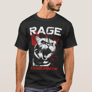 T-shirt La rage me consume - Mignon mème amateur de chat