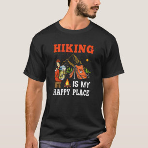 T-shirt La randonnée est mon endroit heureux Aventures de