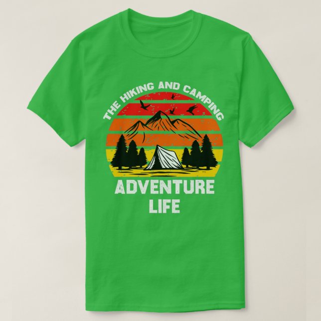 T-shirt La Randonnée Et Camping Adventure Life (Design devant)