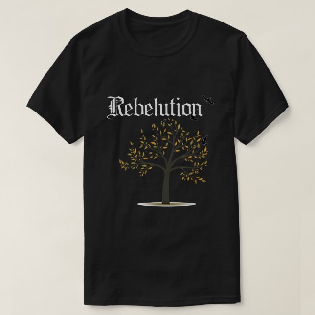 T-shirt La rébellion est en train de tomber (Design devant)
