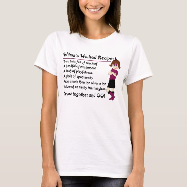 T-shirt La recette perverse de Wilma (Devant)