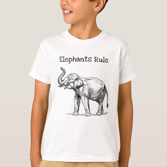 T-shirt La règle des éléphants (Devant)