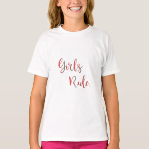 T-shirt La règle des filles - Typographie Cool inspiré