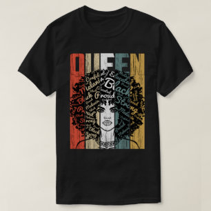 T-shirt La reine africaine américaine éduque une femme noi