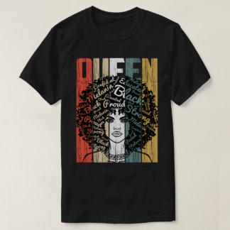 T-shirt La reine africaine américaine éduque une femme noi