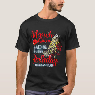T-shirt La reine de mars mauvais _ comportement d'annivers
