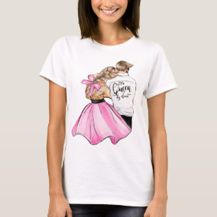 T-shirt La Reine de mon coeur couple de la Saint-Valentin 