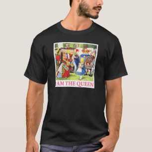 T-shirt La reine des coeurs dit Alice, "je suis la reine !