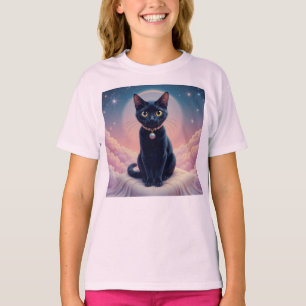 T-shirt La Reine Du Ciel De Chat Noir