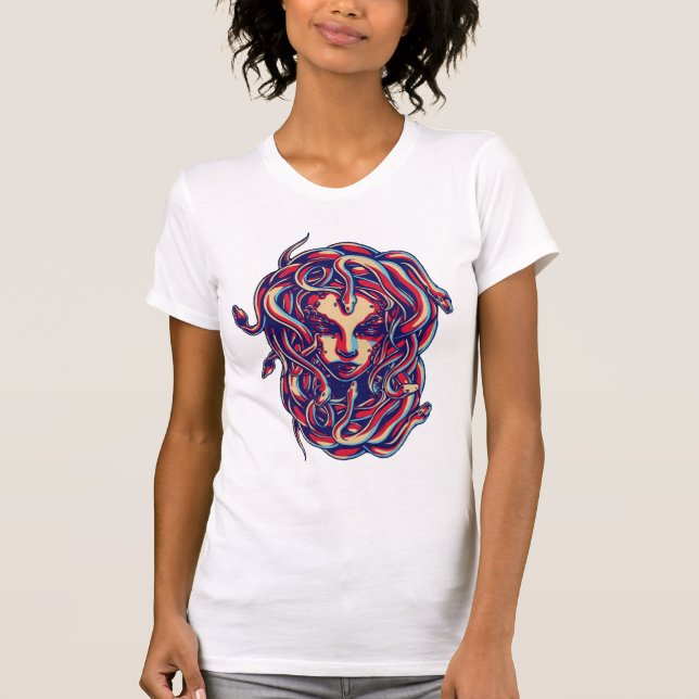 T-shirt La reine du serpent Medusa (Devant)