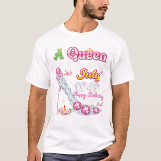 T-shirt La Reine Est Née En Juillet 1949