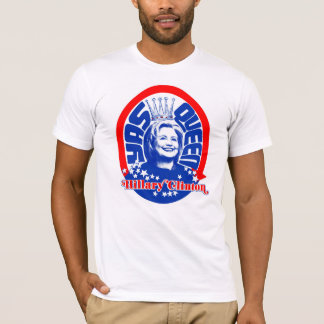 T-shirt La Reine Hillary rouge, blanche, et de Yass !