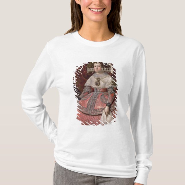 T-shirt La Reine Maria Anna de l'Espagne dans une robe (Devant)