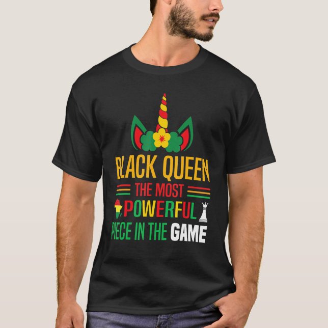 T-shirt La Reine Noire La Pièce La Plus Puissante Histoire (Devant)