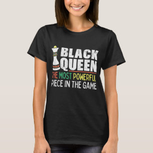 T-shirt La Reine Noire le plus puissant échecs Africain Am