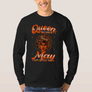 T-shirt La Reine Rétro Femme Est Née En Mai Anniversaire M