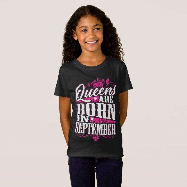 T-Shirt La Reine sont née en septembre (Devant entier)