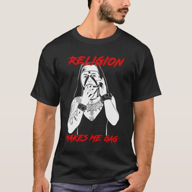 T-shirt La Religion Des Nonnes Me Fait Gag (Devant)