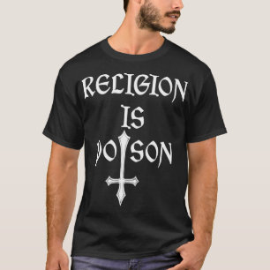 T-shirt La Religion Est Poison Athéiste Occulte Gothique S