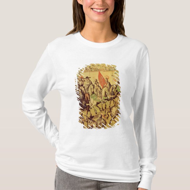 T-shirt La rencontre entre Hernando Cortes (Devant)