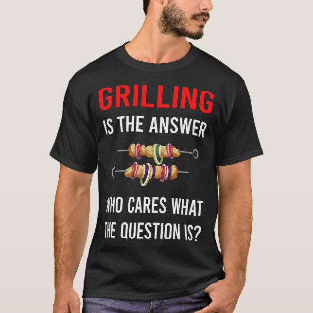 T-shirt La réponse grillade (Devant)