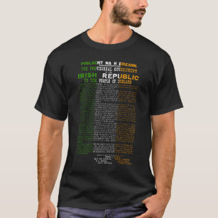 T-shirt La République d'Irlande 1916 Proclaimation en