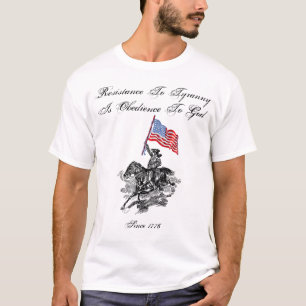 T-shirt La résistance à la tyrannie est obéissance à D
