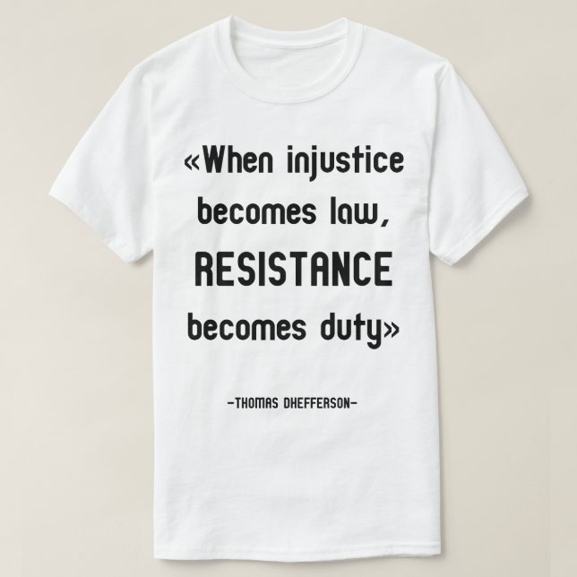 T-shirt La résistance d'Anti-Atout devient devoir (Design devant)
