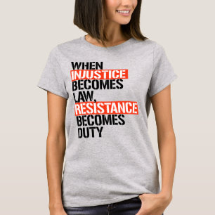 T-SHIRT LA RÉSISTANCE DEVIENT UN DROIT