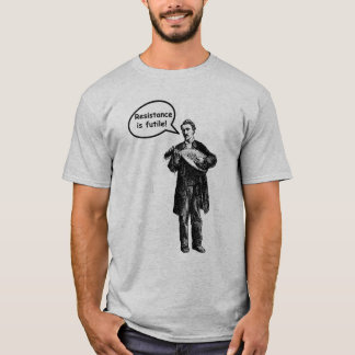 T-shirt La résistance est futile ! (Mandoline)