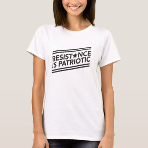 T-shirt La résistance est pièce en t Slouchy patriotique