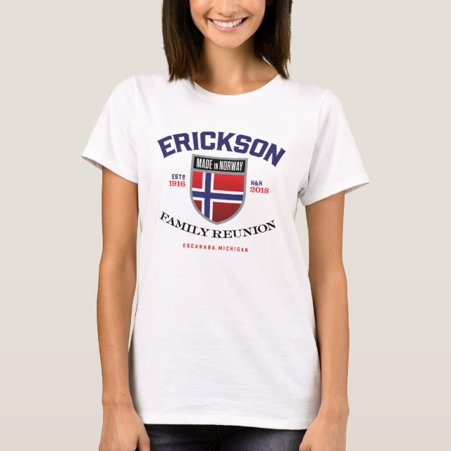 T-shirt La Réunion d'Erickson - chemises de VanEffen (Devant)