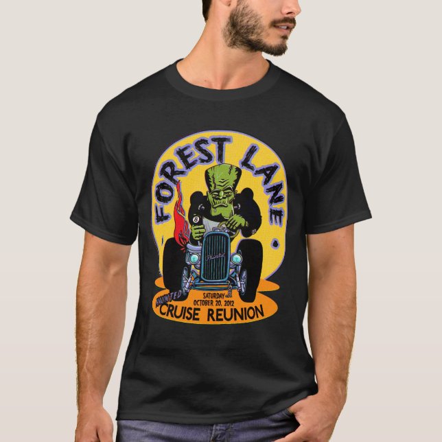 T-shirt La Réunion hantée par ruelle de croisière de forêt (Devant)