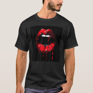 T-shirt La réverie gothique Captivant l'art avec le vampir