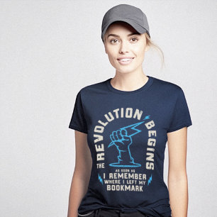 T-shirt La révolution commence livre Amoureux drôle