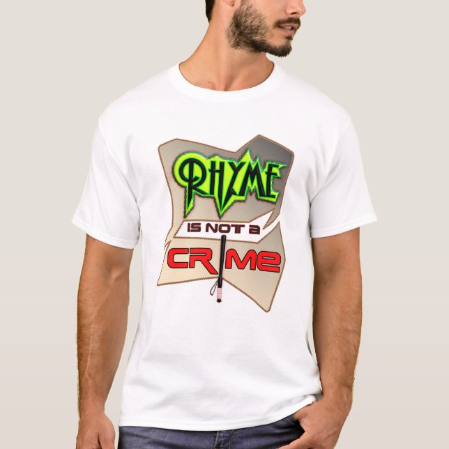 T-shirt La rime n'est pas un crime (Devant)